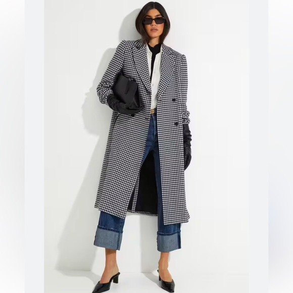 ÊTRE AIMÉ Jackets & Blazers - ÊTRE‎ AIMÉ HOUNDSTOOTH THE CITY COAT MSRP $200 EUC Size S